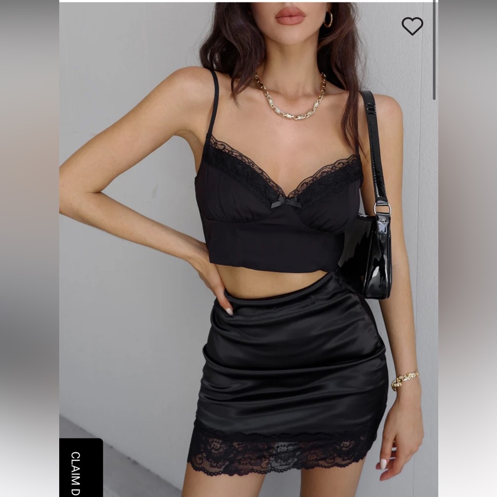 Princess Polly satin skirt